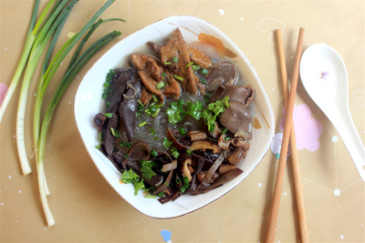 Miến nấu lòng mề