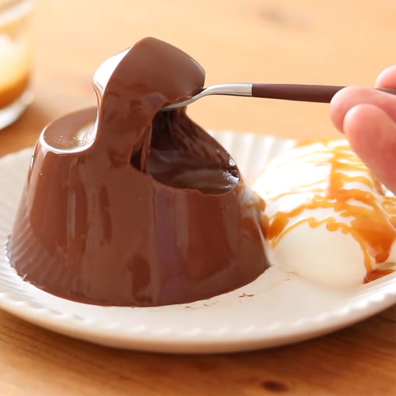 2 cơ hội nấu nướng pudding chocolate và cacao mềm mịn và mượt mà ko cần thiết bột gelatin - Hình 27