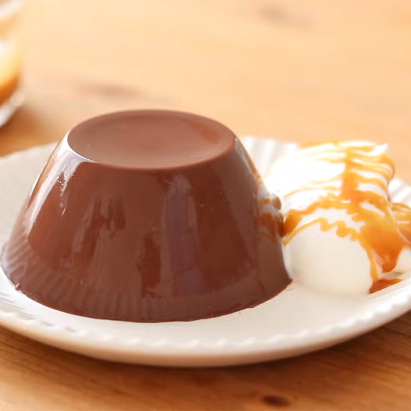 2 cơ hội nấu nướng pudding chocolate và cacao mượt mà ko cần thiết bột gelatin - Hình 26